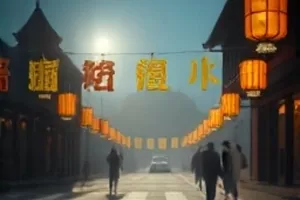 《静默交响》音乐片封面，空荡音乐厅与一束顶光
